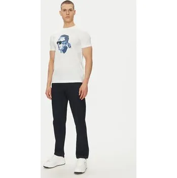 Pánské tričko KARL LAGERFELD T-Shirt 755065 552241 Bílá Regular Fit XXL