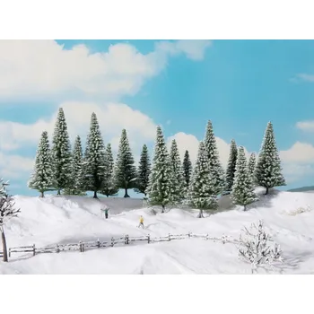 Modelová železnice zasněžené jedle Noch 24680