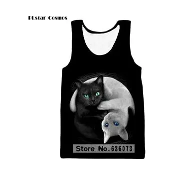 Tílko s 3D potiskem CS1120 kočky Velikost: L, Barva (Varianta): Barva