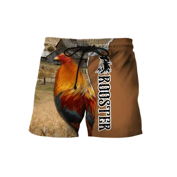 Pánské kraťasy Kraťasy s potiskem kohout Rooster Velikost: M, Barva (Varianta): shorts 10