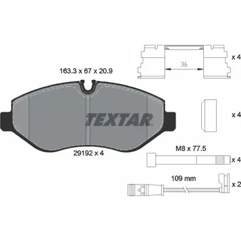 Brzdová destička Sada brzdových destiček, kotoučová brzda TEXTAR 2919202