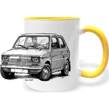 Hrnek - Fiat 126P - Maluch Barva: Žlutá