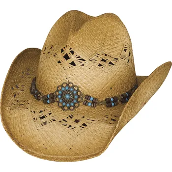 Klobouk Tequila Sunrise – westernový klobouk z raffie, přírodní Velikost: L-XL