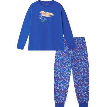 Chlapecké pyžamo Chlapecké pyžamo - Wolf S2556, modrá Barva: Modrá, Velikost: 152