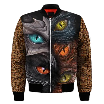 Pánská softshellová bunda Bunda bomber na zip 3D potisk dragon drak Velikost: 4XL, Barva (Varianta): Bunda 1