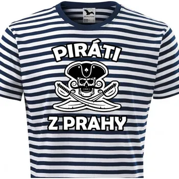 Pánské tričko STRIKER Tričko Piráti na vodu s volbou města umístění potisku: přední strana, Velikosti a druh: XXXL pánské
