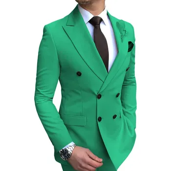 Pánské svatební sako groom Barva: Zelená, Velikost: 5XL