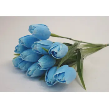 umělá květina EDWIL Tulipán nebesky modrý - (A154)