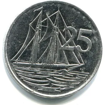 KAJMANSKÉ OSTROVY. 25 cents 1999.