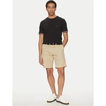 Pánské oblečení Tommy Hilfiger T-Shirt Global Stripe MW0MW38630 Černá Regular Fit M