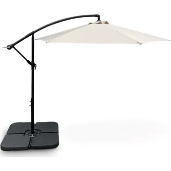 Stínicí technika Nábytek Texim Set slunečník Hook pr. 3m béžový + sada závaží