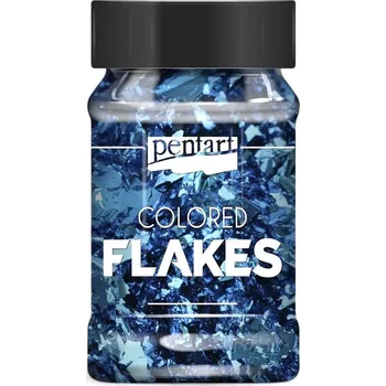 Pentart Barevné fóliové vločky PENTART 100 ml MODRÁ
