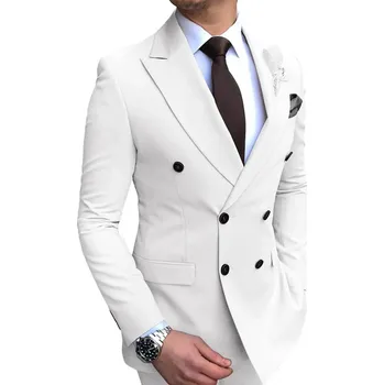 Pánské svatební sako groom Barva: Bílá, Velikost: XL