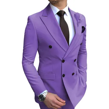 Pánské svatební sako groom Barva: Fialová, Velikost: XL