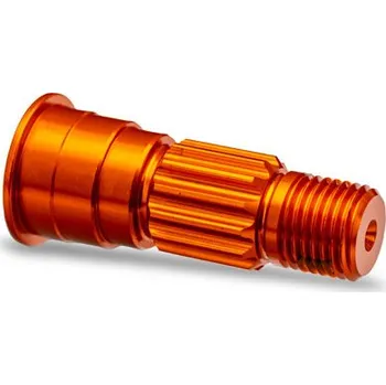 RC náhradní díl Traxxas hřídel předního kola hliníková oranžová