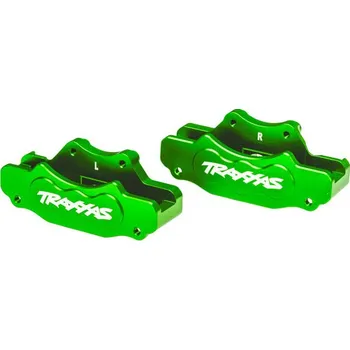 RC náhradní díl Traxxas třmen přední brzdy hliníkový zelený (pár)