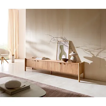 Televizní stolek TV stolek Caius 200 cm akácie Aura 4 dvířka