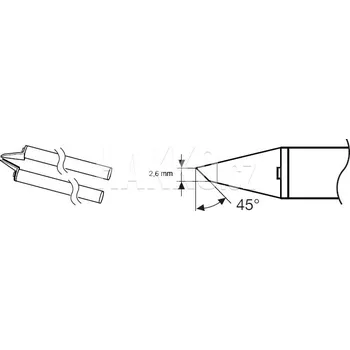 Pájecí hrot Pájecí hrot A1576 (CHIP 2,6C) pro termokleště FX-8804 - 102002074