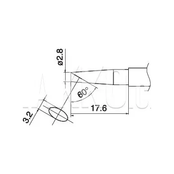 Pájecí hrot Pájecí hrot T15-BC28 -2,8BC - 102001574