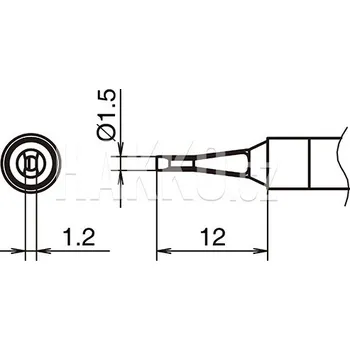 Pájecí hrot Pájecí hrot HAKKO T39-DLS15 - 107005155
