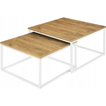 Konferenční stolek Kávový stolek čtvercový 75 x 75 x 4 cm dub craft