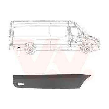 Lišta karosérie Ozdobná / ochranná lišta, boční stěna VAN WEZEL 5862430