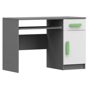 Dětský stůl Nábytek PEGAS s.r.o. Psací stůl SMYK II - 08, Šedá/Bílá/Zelená