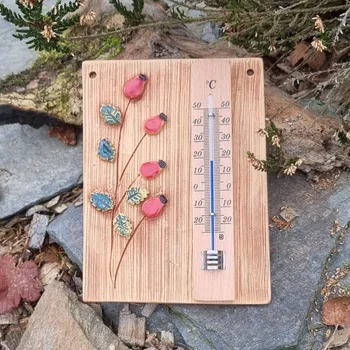 Domácí teploměr Keramický teploměr se šípkem (terakota) - dekorativní