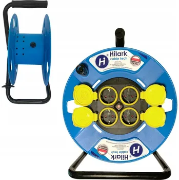 Napájecí kabel Prázdný buben pro prodlužovací kabel Schuko, 4 zásuvky, naviják 75 m