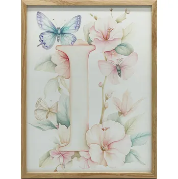 Obraz PLAKÁT NA ZEĎ V RÁMU TMAVĚ HNĚDÁ KVĚTY IBIŠKU 30x40 CM