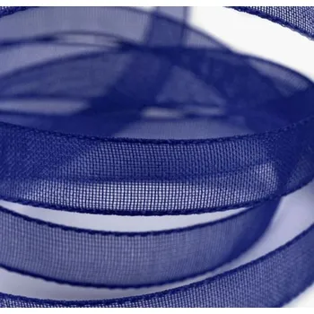 Stuha Stuha šifónová šíře 3mm - modrá tmavá (Monofilová stuha)