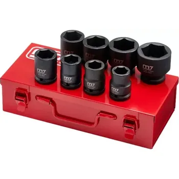Sada nářadí 8-dílná sada hlavic Mighty Seven M7 MB-61008M - 3/4", 21/22/23/24/27/30/32/36/41mm, kufr
