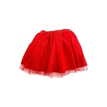 Dámská sukně SUKNĚ KARNEVALOVÁ ČERVENÁ PRO DĚTI 30 CM