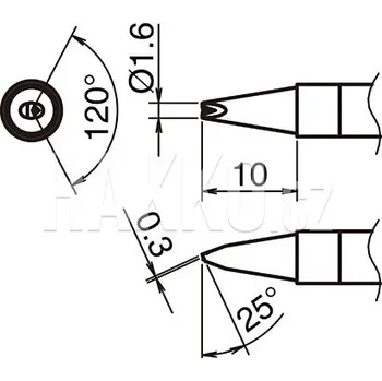 Pájecí hrot Pájecí hrot HAKKO T39-DR16 - 107005157