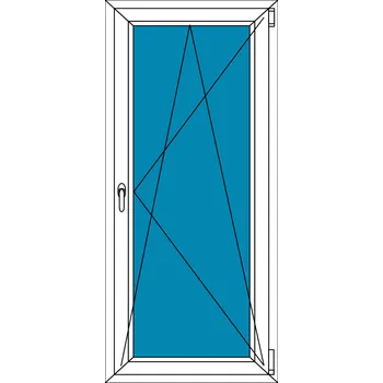 Okno Balkónové dveře 60x220 Jednokřídlé Otevírací a Sklopné Aluplast Ideal 4000 BARVA PROFILU: Bílá - Zlatý dub