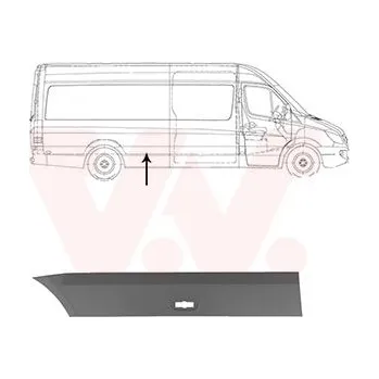 Lišta karosérie Ozdobná / ochranná lišta, boční stěna VAN WEZEL 5862428