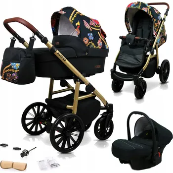 Kočárek Dětský kočárek 3v1 BabyLux Aspero: sporťák, hluboká korba a autosedačka