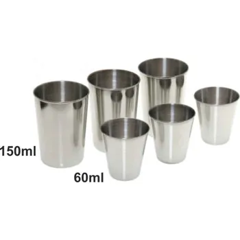 Sklenice Sada nerezavějících sklenic 3x60ml 3x150ml v pouzdře