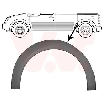 Blatník karosérie Rozšíření, blatník VAN WEZEL 1884523