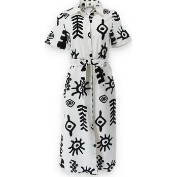 Dámské šaty Košilové šaty kr. rukáv 6095-1 Unika Paris barva: černá, velikost: M