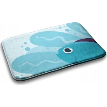 Koupelnová předložka Měkká koupelnová předložka Koberec Modrá Rybka