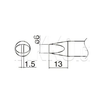 Pájecí hrot Pájecí hrot HAKKO T33-D6 - 102002918