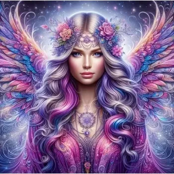 Diamantové malování Diamantové malování - Kráska (50 x 50) + třpytivé kamínky