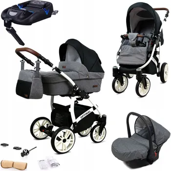 Kočárek Kočárek 4v1 BabyLux Optimal: sportovní kočárek, hluboká korba, autosedačka ISOFIX