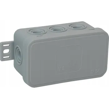 Elektroinstalační krabice Instalační krabice CLICK, IP54, 8 průchodek, 80x45x41mm, šedá Orno OR-JB-13805/G