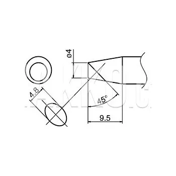 Pájecí hrot Pájecí hrot HAKKO T33-SSBC4, Slim Type - 107005086