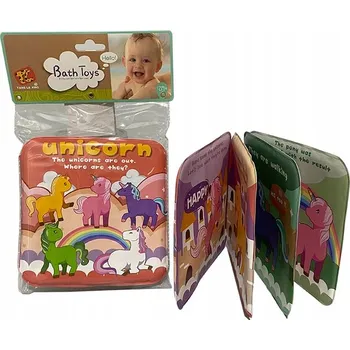 Hračka pro nejmenší EDUKAČNÍ KNÍŽKA PRO MIMINKA DO KOUPELE JEDNOROŽCI