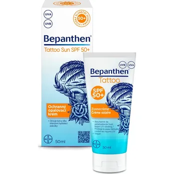 Přípravek na opalování Bayer Bepanthen Tattoo Sun Cream SPF50+ 50 ml