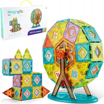 ostatní stavebnice ĎÁBELSKÉ KOLO SADA MAGNETICKÉ STAVEBNICE KONSTRUKČNÍ puzzle VZDĚLÁVACÍ 70