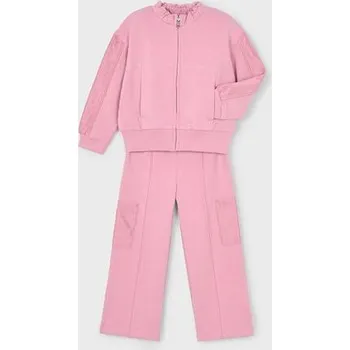 Dívčí kalhoty dětský komplet mikina a široké úpletové kalhoty Mayoral 3878-21 velikost 122